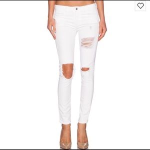 Siwy White Distressed Low Rise Jeans